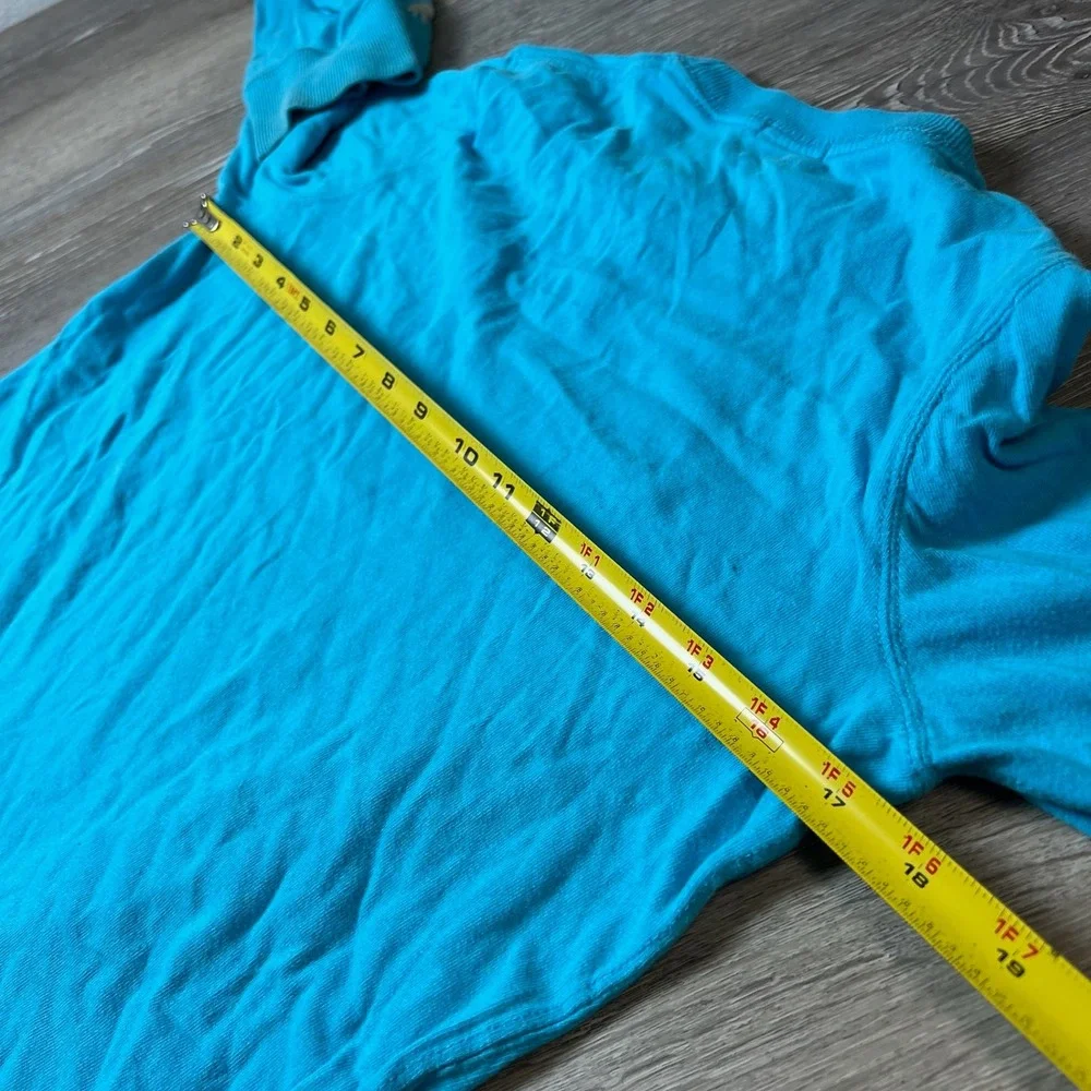 Abercrombie Kids Muscle Tee Boys Large Blue Long Sleeve Embroidered Fitch Shirt